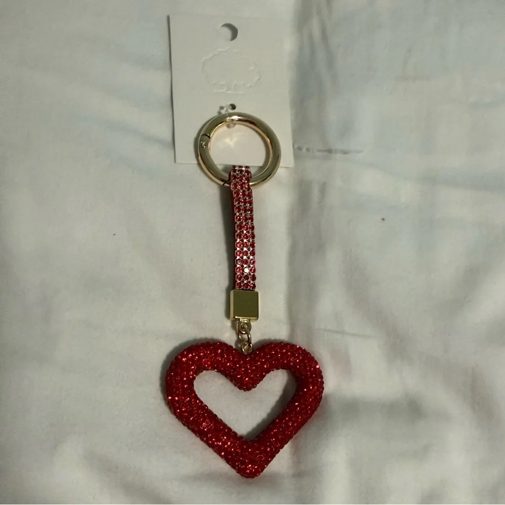 Keychain Gorgeous Red Heart Keychain with Gold Accents! NWT